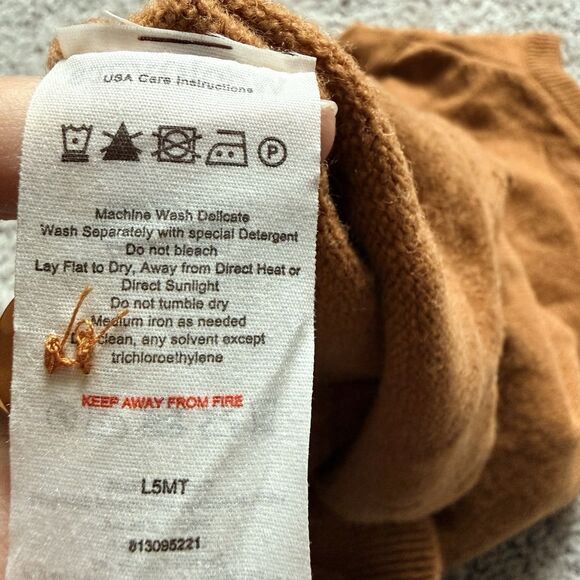 WoolOvers Sweater Lambswool Womens Size Small Vest Mustard Yellow Button Front - Picture 8 of 8